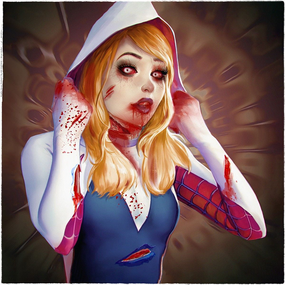 Canvas: Zombie Gwen - 50 x 50 cm