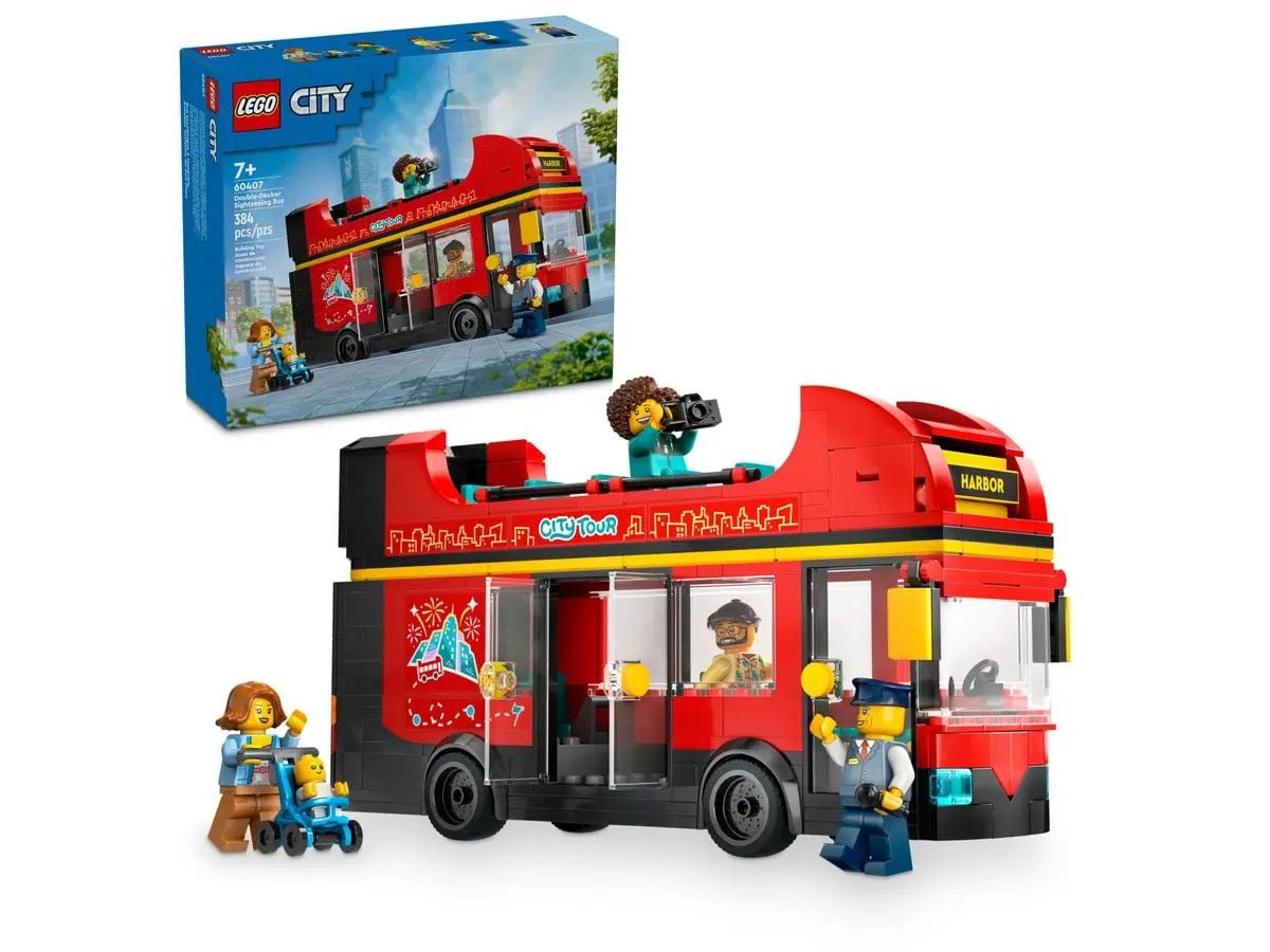 Red Double-Decker Sightseeing Bus LEGO City 60407