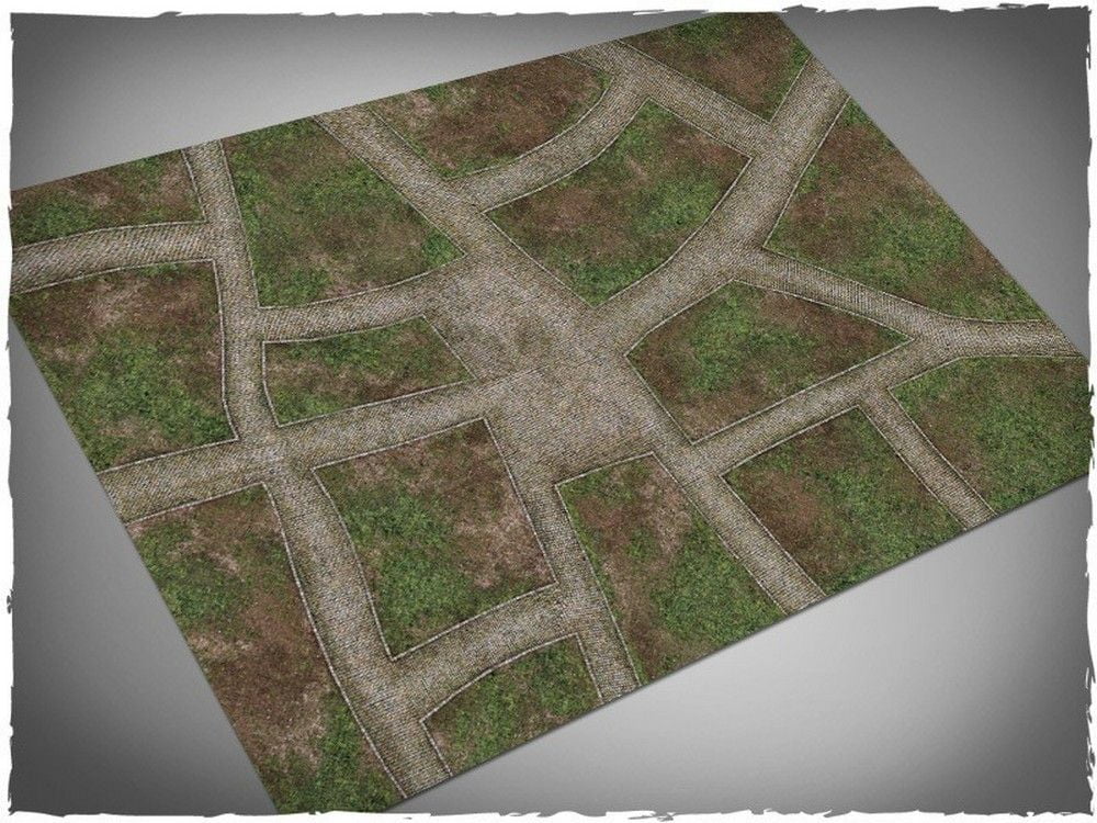 4ft x 6ft, Cobblestone Streets Theme Mousepad Games Mat