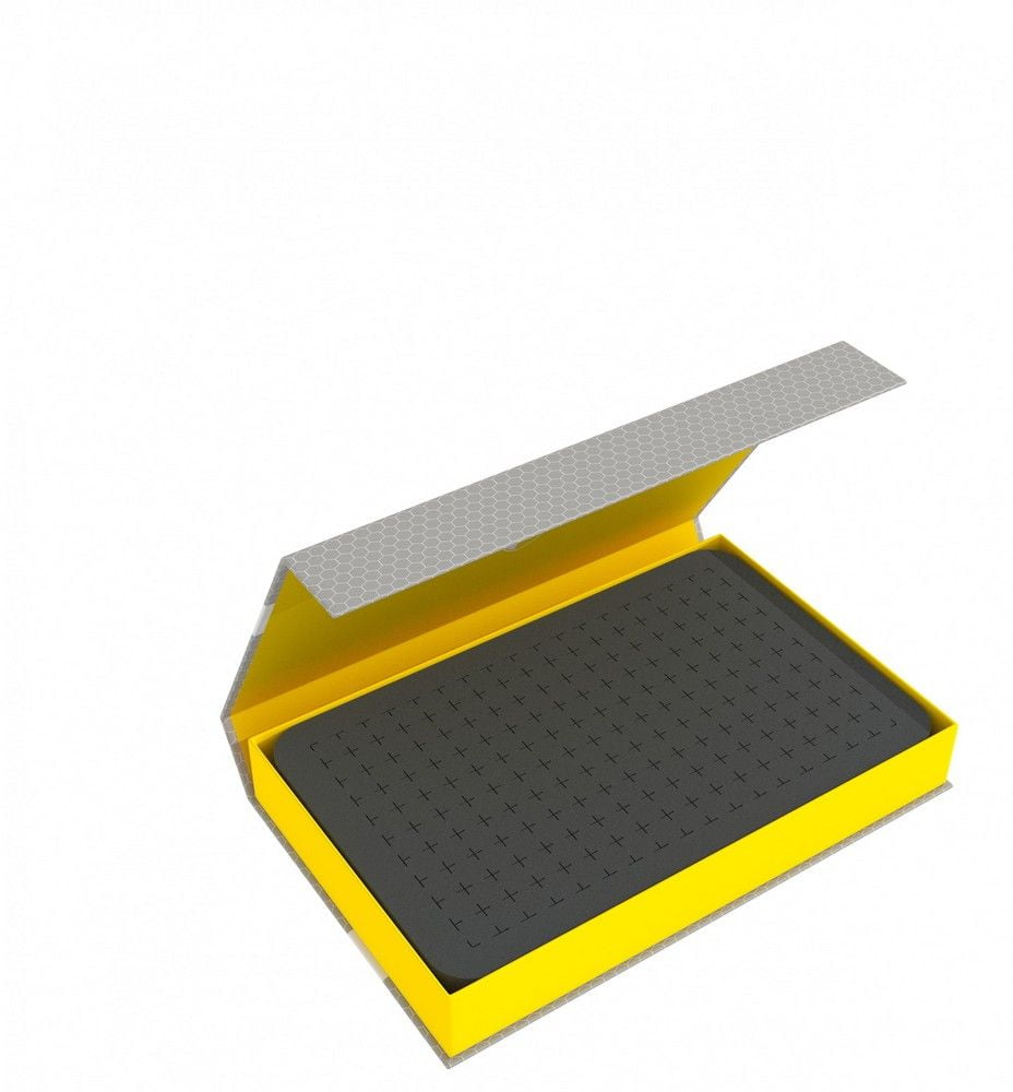 Feldherr Magnetic Box Yellow with 25mm Pick and Pluck Foam for Custom Projects