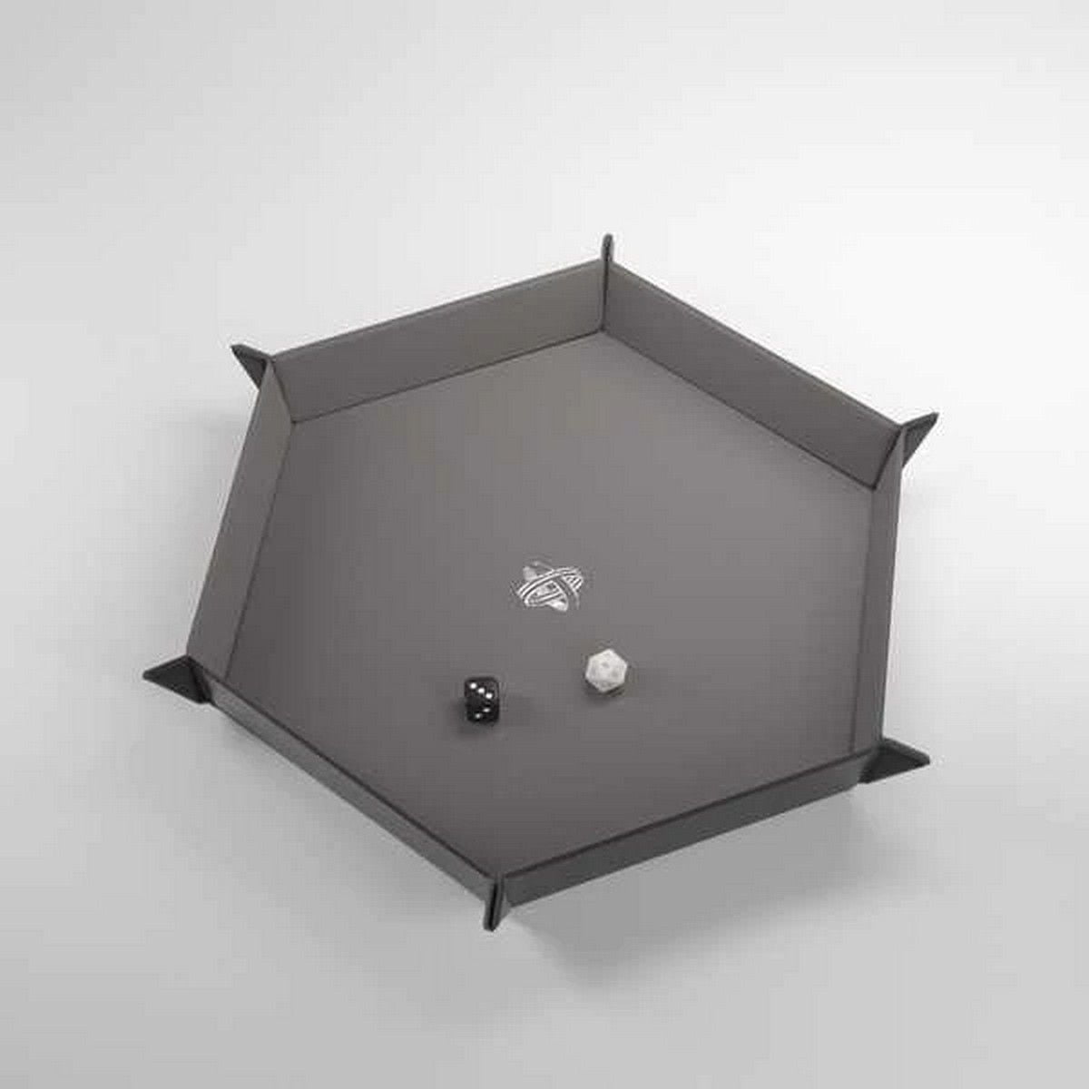 Gamegenic: Magnetic Dice Tray Hexagonal - Black / Gray