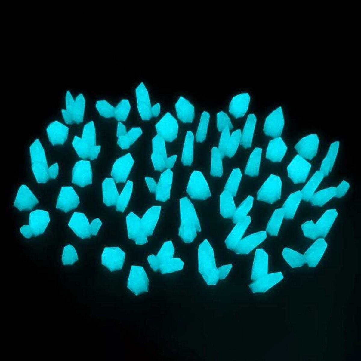 Aqua Turquoise Glow Resin Crystals - Medium