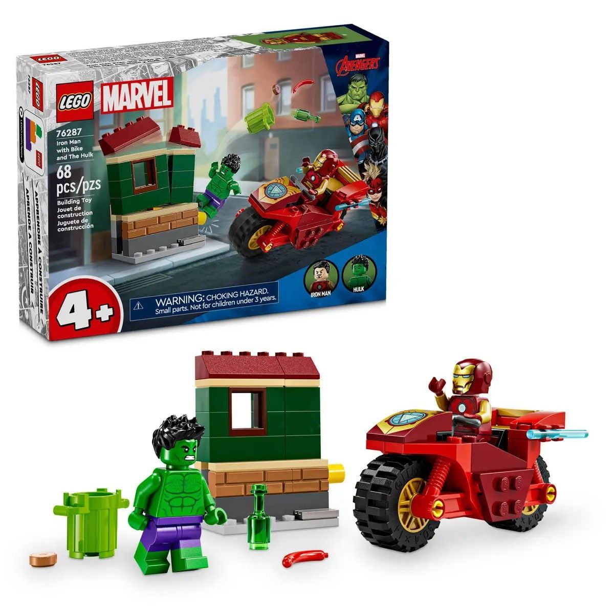 Iron Man with Bike and The Hulk LEGO Marvel 76287