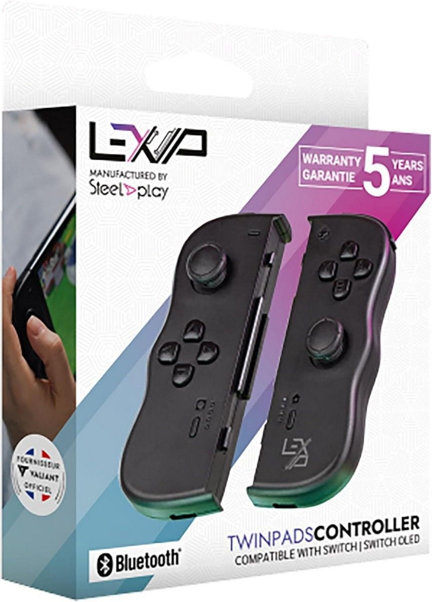 Lexip SteelPlay Twin Pads Controllers for Nintendo Switch (Black) - NS