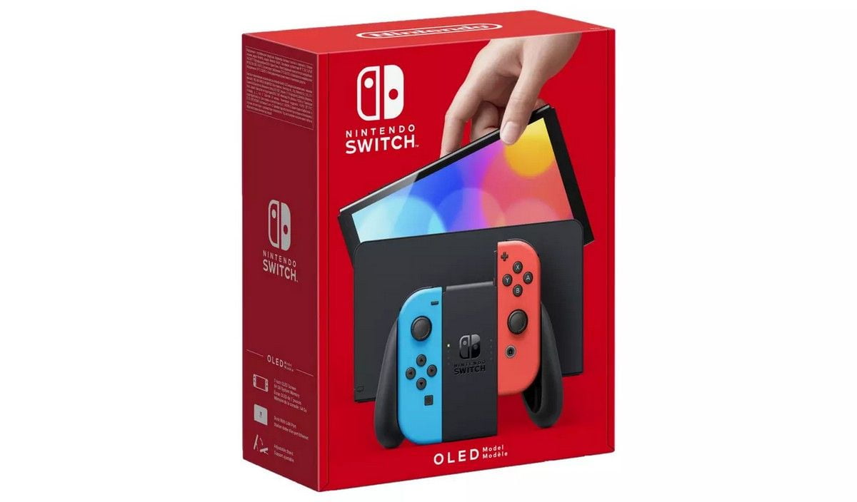 Nintendo Switch (OLED Model) Neon Red / Neon Blue - NS-OLED