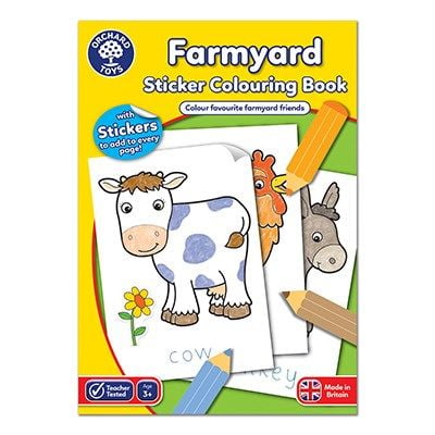 Farmyard Sticker Colouring Book