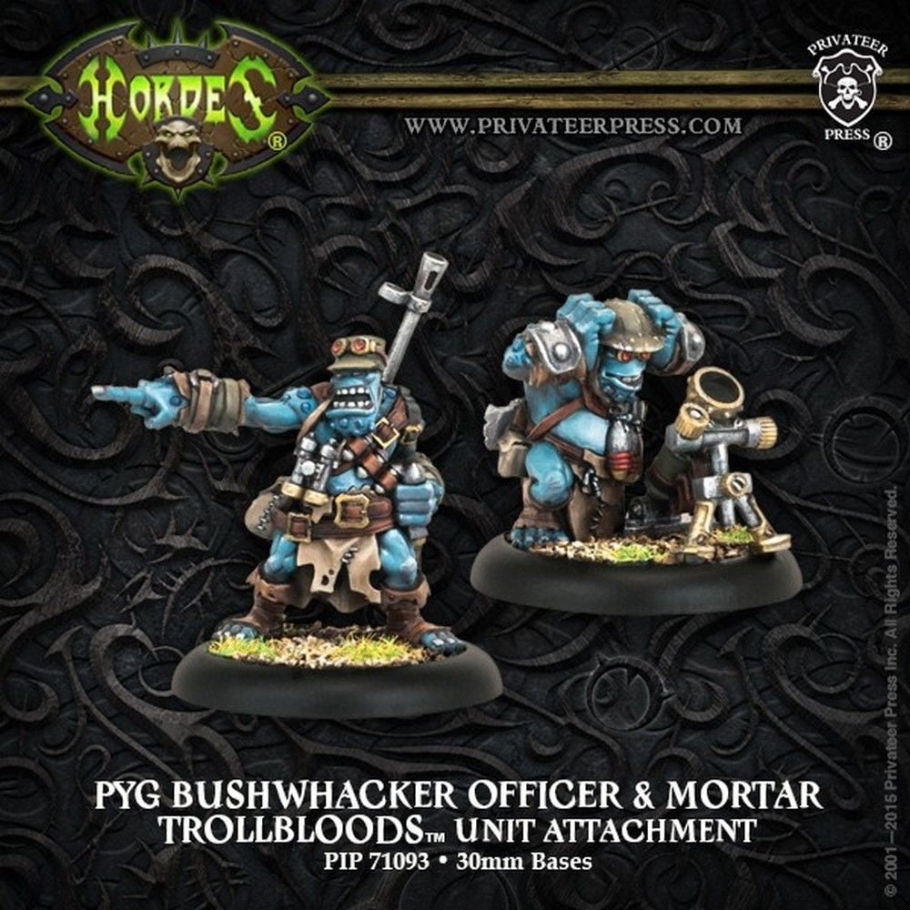 Pyg Bushwhacker Officer & Mortar Trollblood Unit Attachment