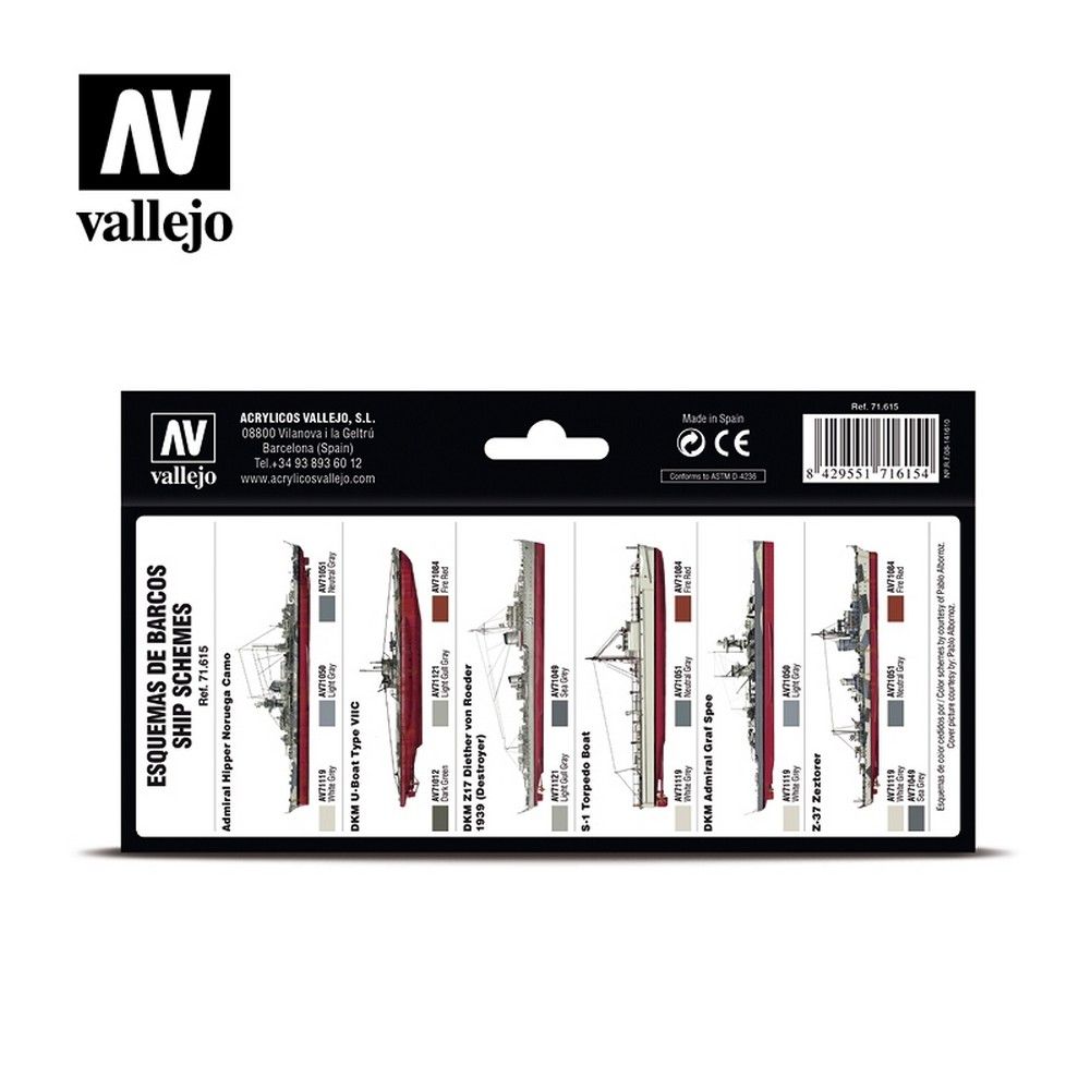 Vallejo Airbrush Paint Railway Colors Europe Set x16 17ml VAL